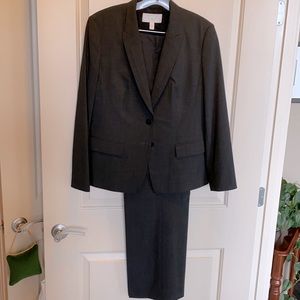 Hugo Boss Pantsuit in Grey Stretch Wool